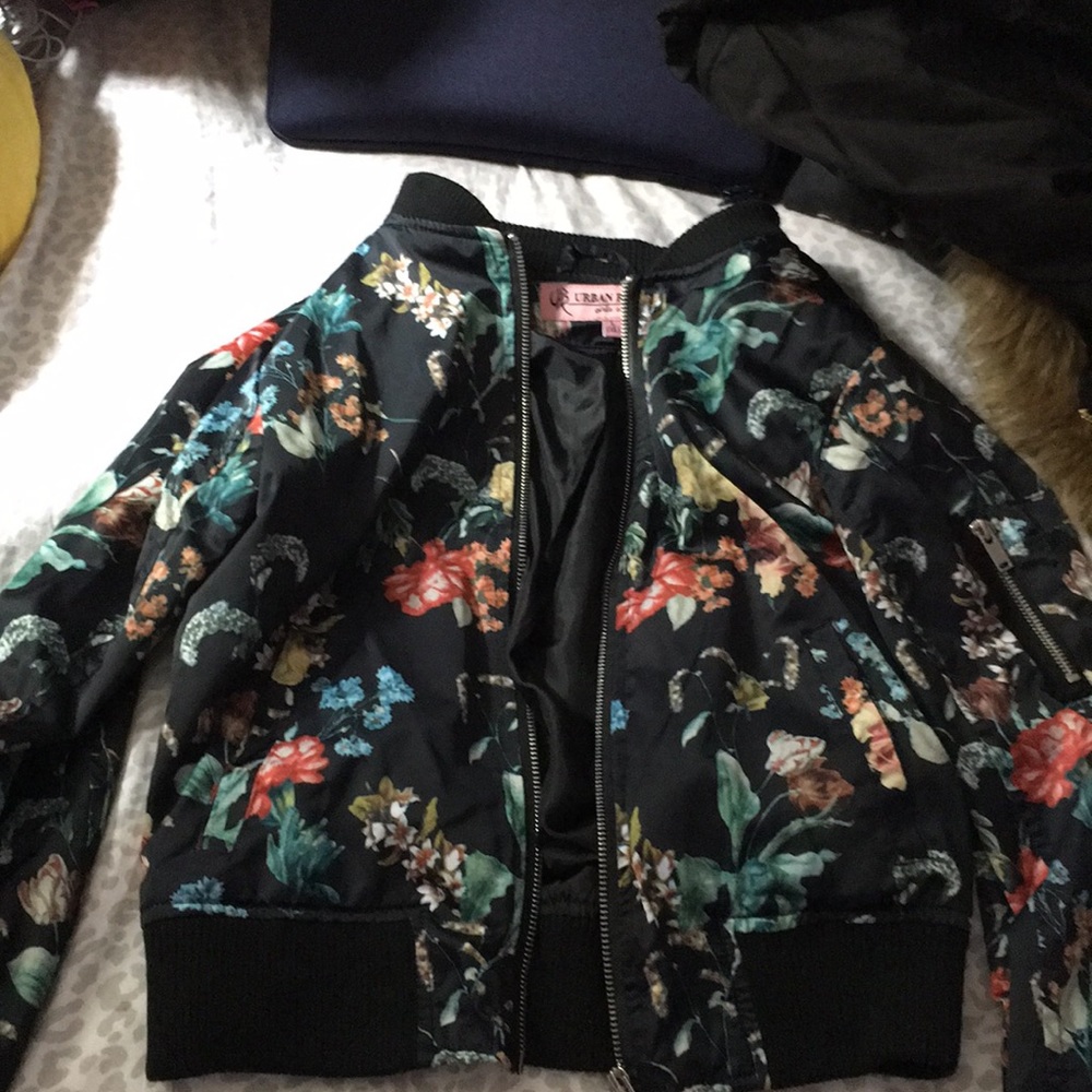 Floral bomber jacket